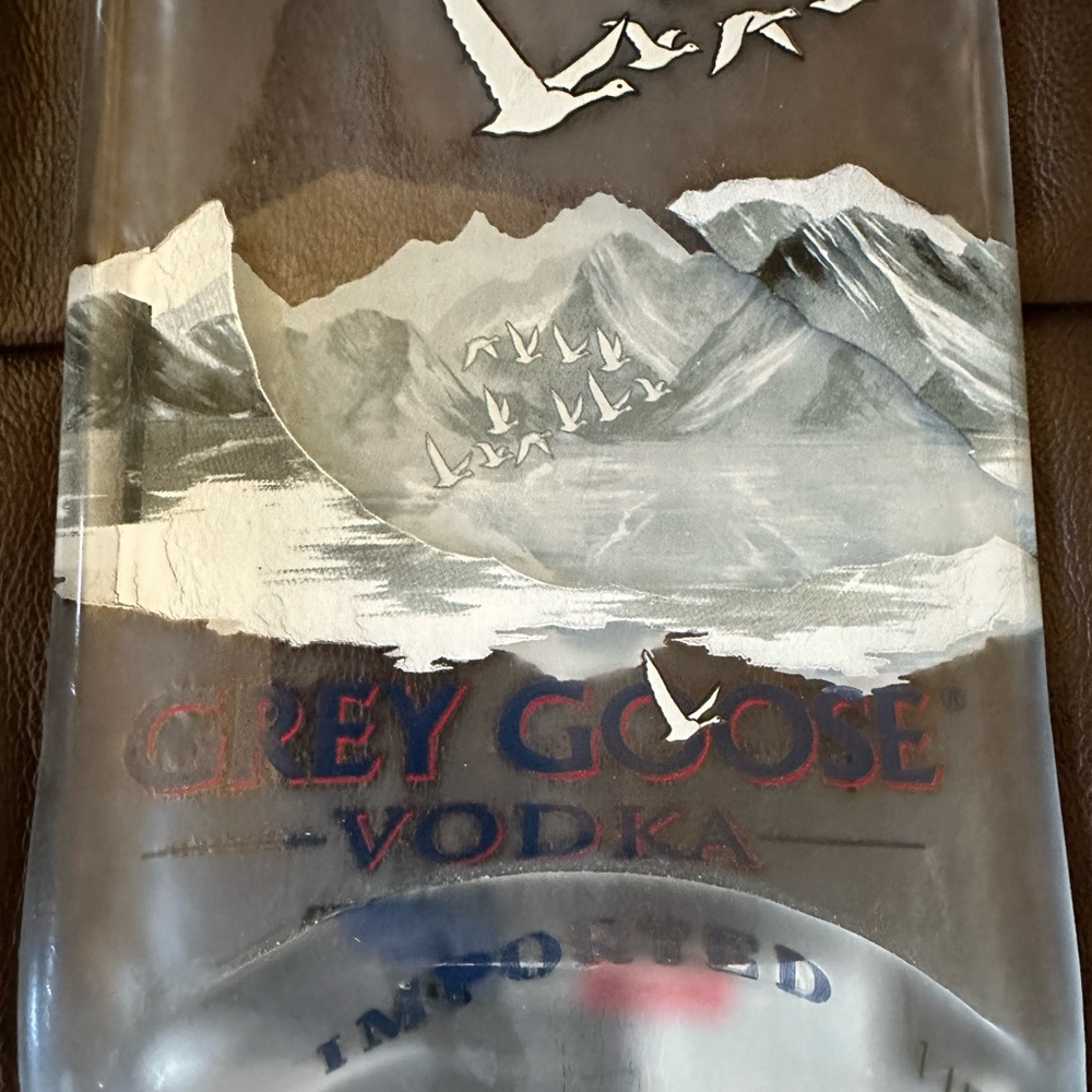 Grey Goose bottle melted and flattened for display w/hook or cutting board. NWOT - Picture 4 of 4